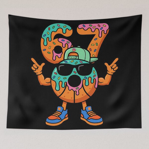 Item preview, Fun Basketball Cartoon With Sweet Drip 67 designed and sold by ArtDesignTp.