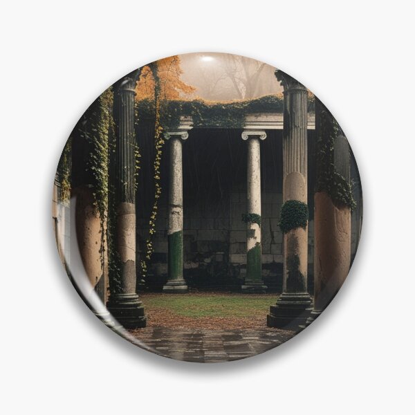 Item preview, Ruined Courtyard After Rain — Romantic Ruins Architectural Print designed and sold by semenol.
