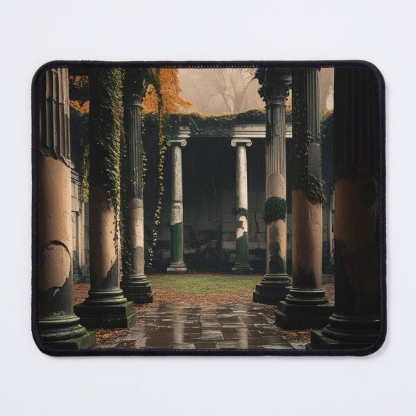 Item preview, Ruined Courtyard After Rain — Romantic Ruins Architectural Print designed and sold by semenol.