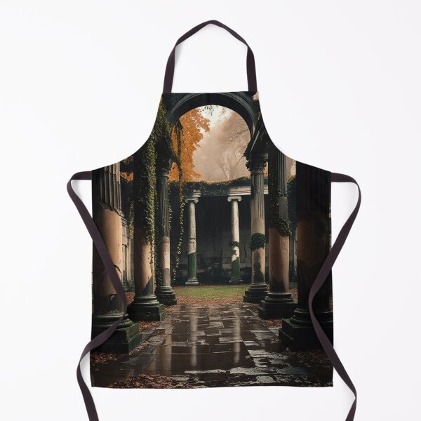 Item preview, Ruined Courtyard After Rain — Romantic Ruins Architectural Print designed and sold by semenol.