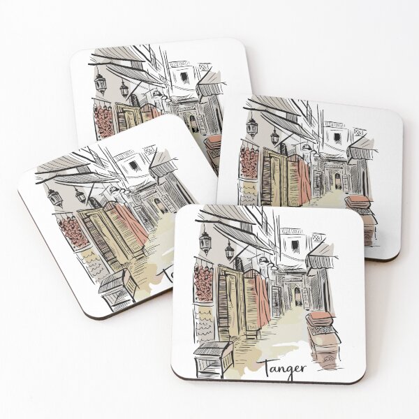 Item preview, Tanger | Tanger Morocco Sepia Sketch Art | Vintage Medina Street designed and sold by JessArty ⭐⭐⭐⭐⭐.