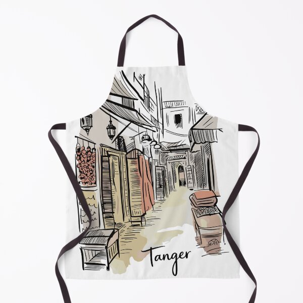 Item preview, Tanger | Tanger Morocco Sepia Sketch Art | Vintage Medina Street designed and sold by JessArty ⭐⭐⭐⭐⭐.