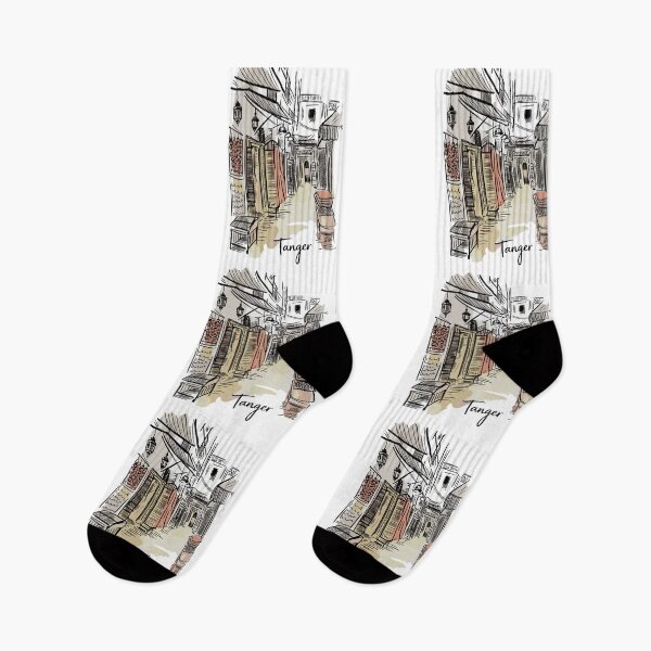 Item preview, Tanger | Tanger Morocco Sepia Sketch Art | Vintage Medina Street designed and sold by JessArty ⭐⭐⭐⭐⭐.
