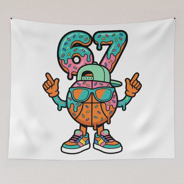 Item preview, Cool Cartoon Hoops Character With Drip 67 designed and sold by ArtDesignTp.