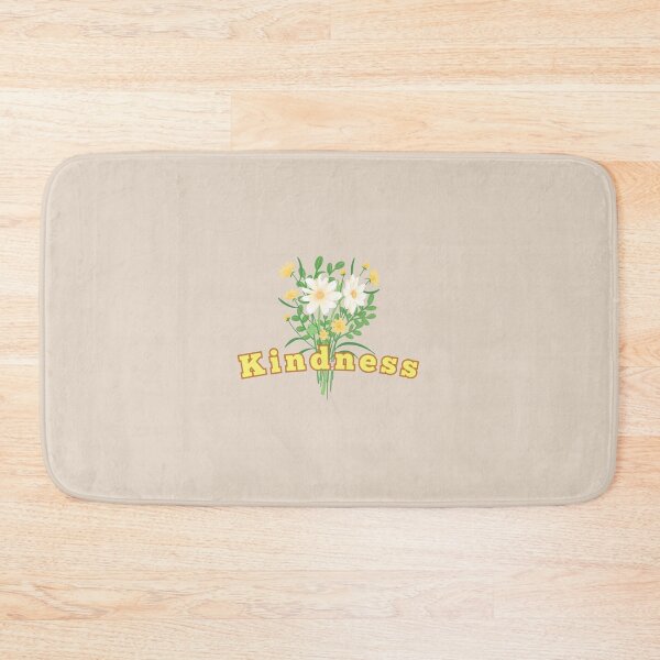 Item preview, Kindness Flowers Text Yellow Green Stickers Prints Posters Wall Art Magnet Home Coffee Cup Decoration TShirt Stationary Notebook Magnet Hat Kitchen Work School Office Redbubble Shop designed and sold by Saritas Boutique Shop.