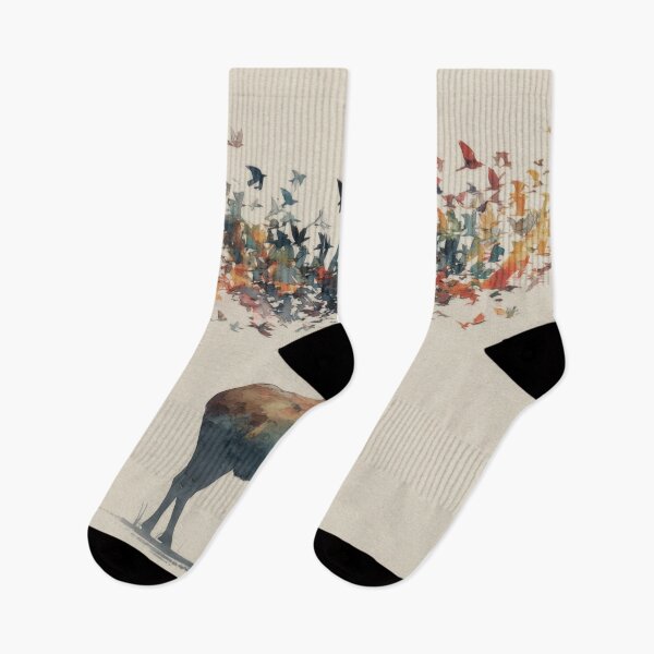 Item preview, Deer with colorful birds designed and sold by anytka.