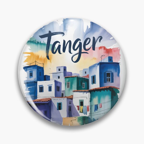 Artikelvorschau, Tanger | Gemälde der strahlend blauen Medina von Tanger, Marokko | Kunst in einer mediterranen Stadt entworfen und verkauft von JessArty ⭐⭐⭐⭐⭐.