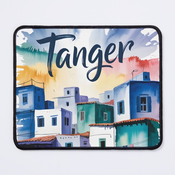 Item preview, Tanger | Tanger Morocco Bright Blue Medina Painting | Mediterranean City Art designed and sold by JessArty ⭐⭐⭐⭐⭐.