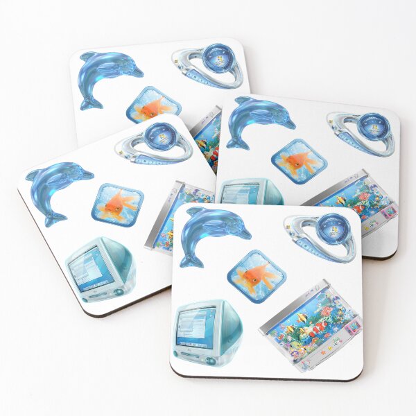 Item preview, Frutiger Aero Essentials Sticker Pack: Aquatic Tech & Glossy Icons designed and sold by NostalgiaOS.