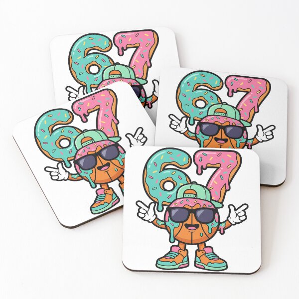Item preview, Funky Basketball Cartoon With Drip 67 Numbers designed and sold by ArtDesignTp.
