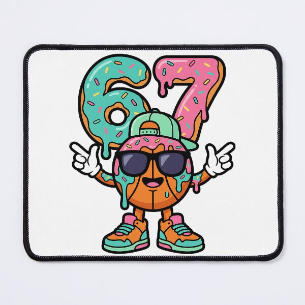 Item preview, Funky Basketball Cartoon With Drip 67 Numbers designed and sold by ArtDesignTp.