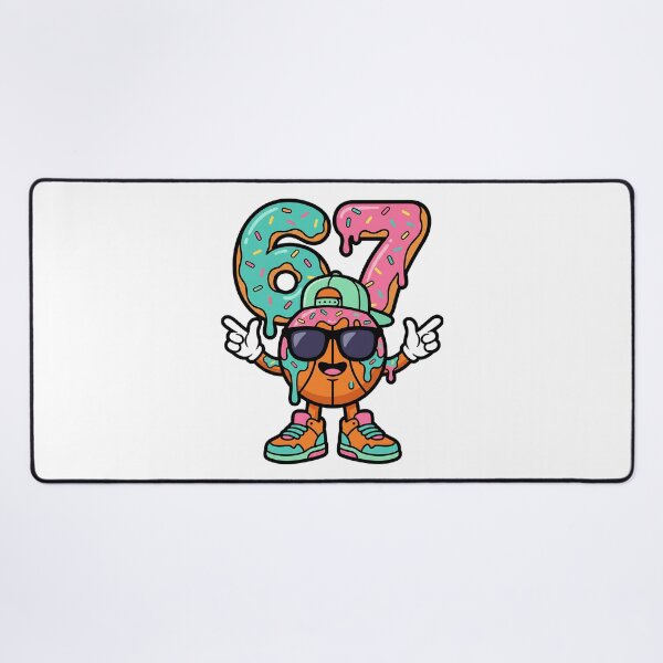 Item preview, Funky Basketball Cartoon With Drip 67 Numbers designed and sold by ArtDesignTp.