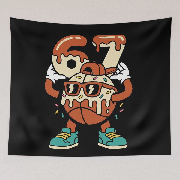 Item preview, Cartoon Basketball Birthday 67 Ice Cream Drip designed and sold by ArtDesignTp.