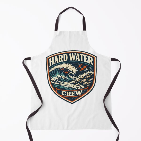 Item preview, Hard Water Crew Surf Sticker – Vintage Gulf Coast Wave & Jetty Decal designed and sold by Fierce Wave Supply Co..
