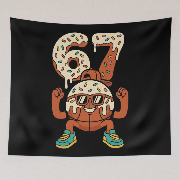 Item preview, Playful Basketball 67 Donut Drip Street Art designed and sold by ArtDesignTp.