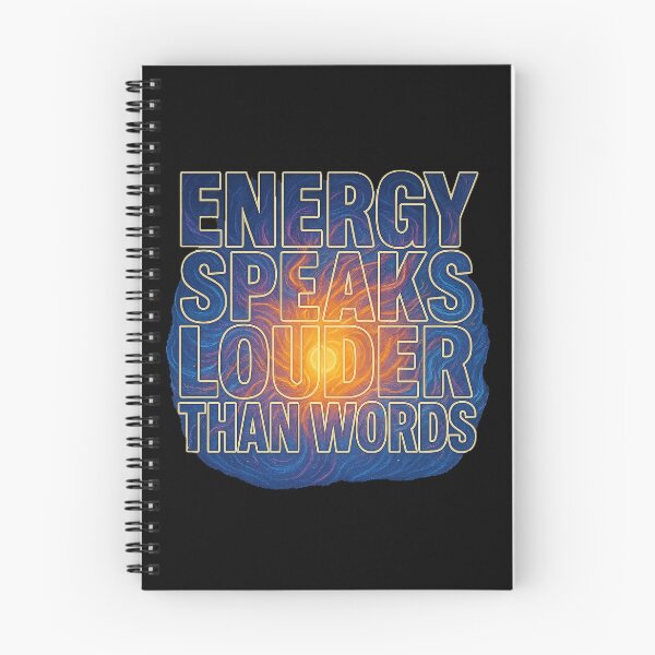Item preview, Energy Speaks Louder Than Words – Aura Ripple Typography designed and sold by Perfect Imperfections .