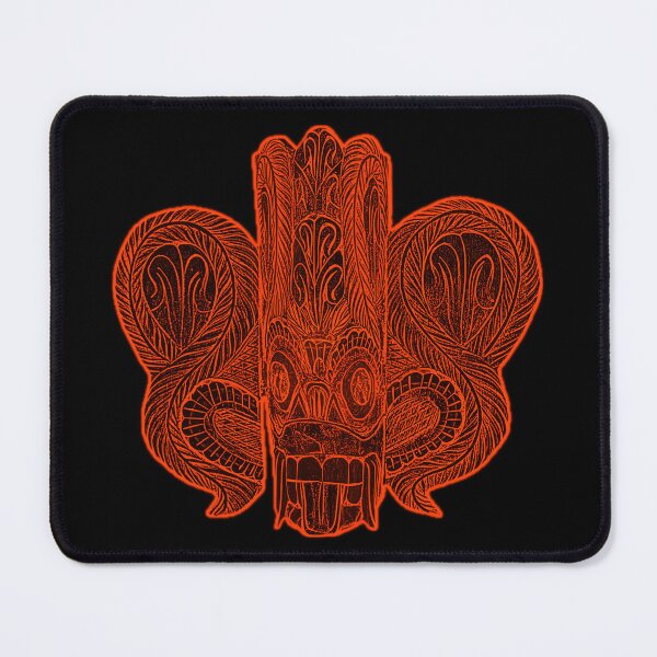 Item preview, Neon Fire Yaka Mask – Cyberpunk Tribal Spirit Art designed and sold by Neon_Ronin.