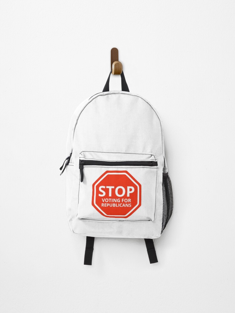 Thumbnail 1 of 3, Backpack, Stop voting for Republicans. designed and sold by RACHELDF.