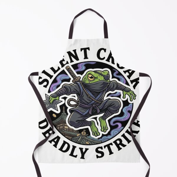 Item preview, Silent Croak Deadly Strike Shinobi Frog Sticker Solid Text designed and sold by Bug by Design.