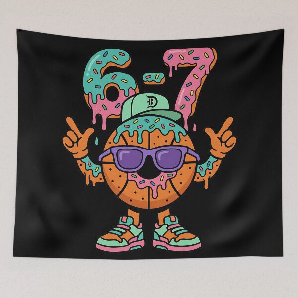 Item preview, Funny Donut Drip Basketball 67 Birthday Design designed and sold by ArtDesignTp.