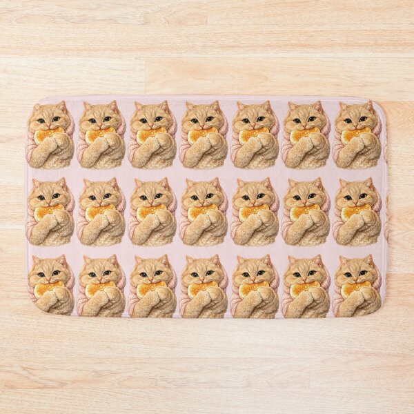 Item preview, cat eating bread/ cat eating a bun designed and sold by PasoaPaso2025.