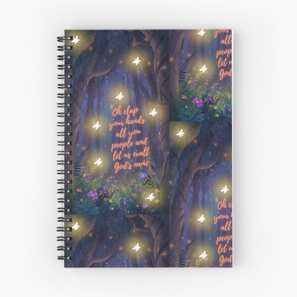 Item preview, Fire flies in forest with Bible verse  designed and sold by Vibrantfaith321.