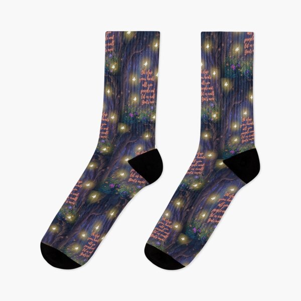 Item preview, Fire flies in forest with Bible verse  designed and sold by Vibrantfaith321.