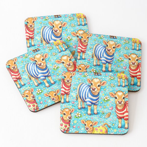 Item preview, Sweet Little Cows in Cute Jumpers designed and sold by VividOddityCo.
