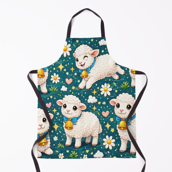 Item preview, Whimsical Lamb Parade Starry Night Print designed and sold by VividOddityCo.