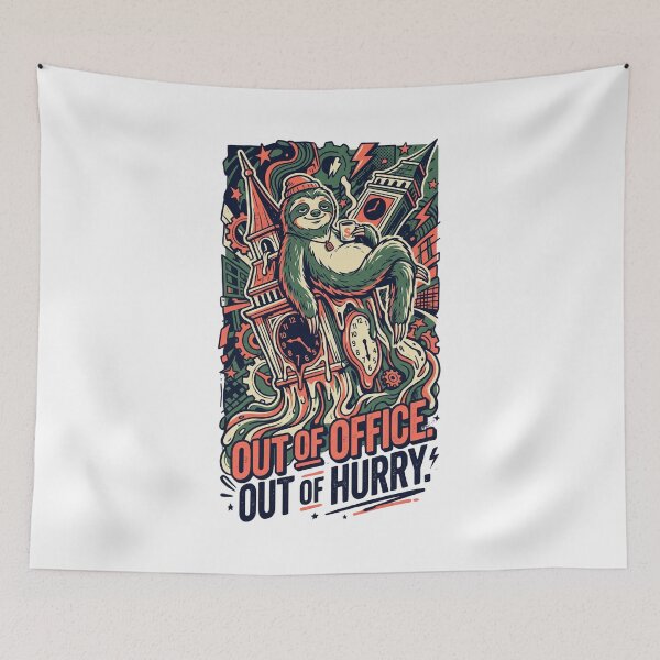 Item preview, Out of Office Out of Hurry Sloth – Funny Anti Work Chill Animal Design designed and sold by MoodFit2026.