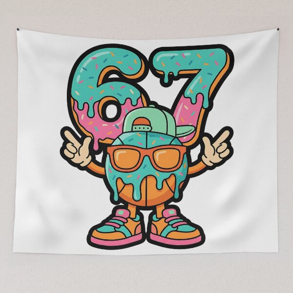 Item preview, Street Style Basketball 67 Donut Drip Character designed and sold by ArtDesignTp.