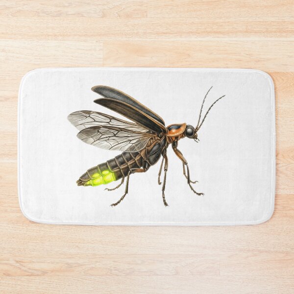 Item preview, Glowing Firefly Beetle Illustration - Bioluminescent Insect Art designed and sold by Chaoscience.