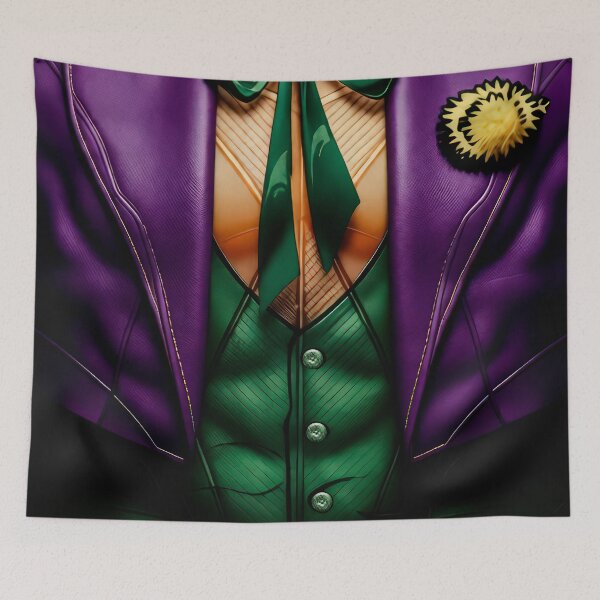 Artikelvorschau, Joker-Anzug-Print – Lila-grünes Smoking-Design entworfen und verkauft von keythxctrs.