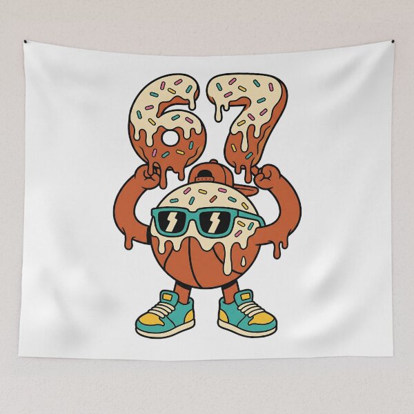Item preview, Funny 67 Basketball Donut Drip Cartoon Character designed and sold by ArtDesignTp.