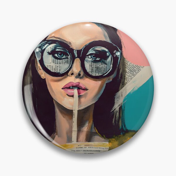 Item preview, Embrace Contemporary Style with a Fashionable Woman in Oversized Sunglasses and Abstract Color designed and sold by OlfactoART Studio.