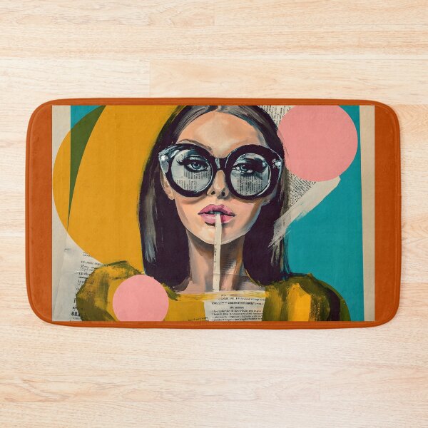 Item preview, Embrace Contemporary Style with a Fashionable Woman in Oversized Sunglasses and Abstract Color designed and sold by OlfactoART Studio.