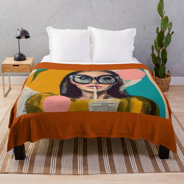 Item preview, Embrace Contemporary Style with a Fashionable Woman in Oversized Sunglasses and Abstract Color designed and sold by OlfactoART Studio.