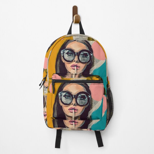 Item preview, Embrace Contemporary Style with a Fashionable Woman in Oversized Sunglasses and Abstract Color designed and sold by OlfactoART Studio.