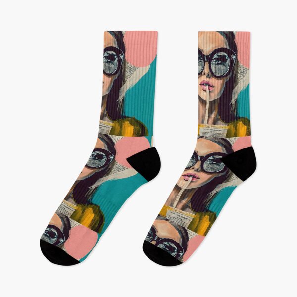 Item preview, Embrace Contemporary Style with a Fashionable Woman in Oversized Sunglasses and Abstract Color designed and sold by OlfactoART Studio.