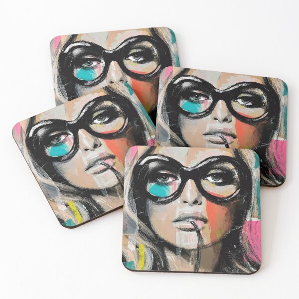 Item preview, Step into Modern Expression with Striking Makeup, Oversized Glasses and Bold Geometric Color Play designed and sold by OlfactoART Studio.