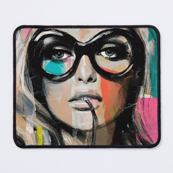 Item preview, Step into Modern Expression with Striking Makeup, Oversized Glasses and Bold Geometric Color Play designed and sold by OlfactoART Studio.