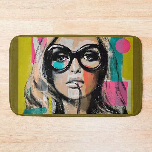 Item preview, Step into Modern Expression with Striking Makeup, Oversized Glasses and Bold Geometric Color Play designed and sold by OlfactoART Studio.