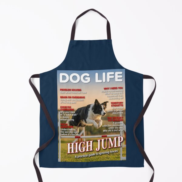 Item preview, HIGH JUMP: Border Collie Dog Life Magazine Cover designed and sold by FrancophileFun.