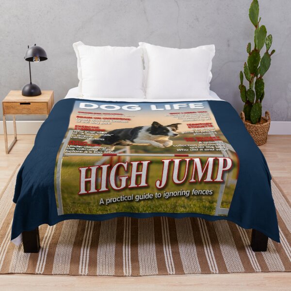 Item preview, HIGH JUMP: Border Collie Dog Life Magazine Cover designed and sold by FrancophileFun.