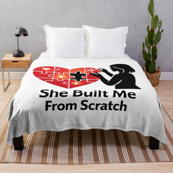 Item preview, She Built Me From Scratch | Emotional Mother’s Day Gift | Puzzle Heart Mom Design designed and sold by inaveed.