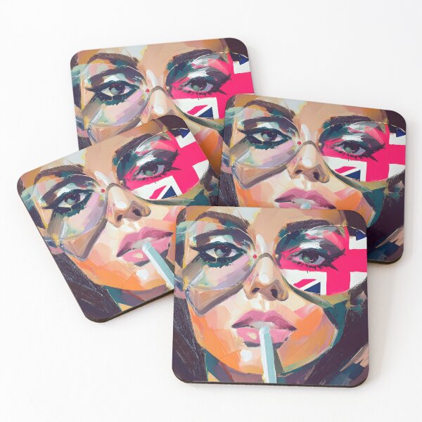 Item preview, Femme Fatale Art- Celebrate Urban Color with a Vibrant Woman in Union Jack Sunglasses designed and sold by OlfactoART Studio.