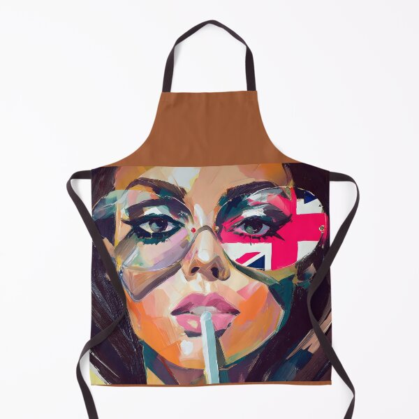 Item preview, Femme Fatale Art- Celebrate Urban Color with a Vibrant Woman in Union Jack Sunglasses designed and sold by OlfactoART Studio.