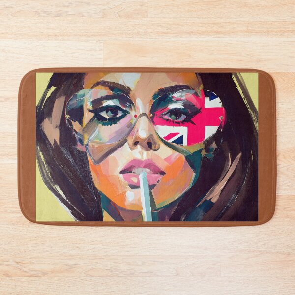 Item preview, Femme Fatale Art- Celebrate Urban Color with a Vibrant Woman in Union Jack Sunglasses designed and sold by OlfactoART Studio.