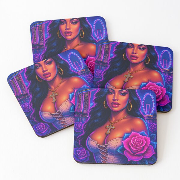 Item preview, Singapore Neon Dreams – Cyberpunk Rose Goddess Cityscape designed and sold by DyfunctionalTee.