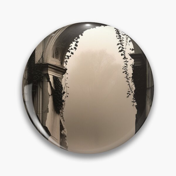 Item preview, Broken Archway in Dense Mist — Romantic Ruins Dark Academia Wall Art designed and sold by semenol.